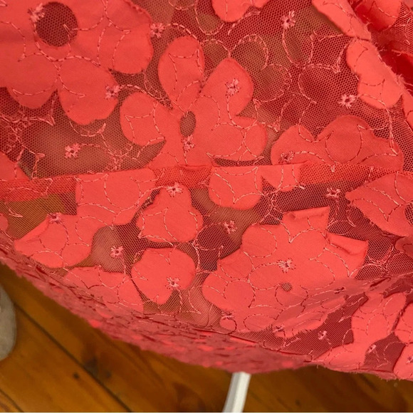 Coldwater Creek Pink Lace Overlay Dress Size 14 Lined Tie Waist Party Shower Fun - Picture 11 of 16